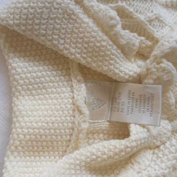 NEW shawl collar cable knit pastel fair isle sweater dress 24 months baby girl - Picture 2 of 8